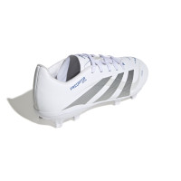 adidas Predator League Grass/Artificial Grass Football Boots (MG) Kids White Silver Blue