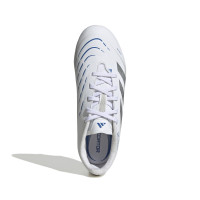 adidas Predator League Grass/Artificial Grass Football Boots (MG) Kids White Silver Blue