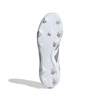 adidas Predator League Laceless Grass/Artificial Grass Football Boots (MG) White Silver Blue