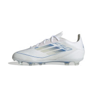adidas F50 Elite Gras Football Shoes (FG) Kids White Blue Silver