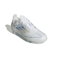 adidas F50 Elite Gras Football Shoes (FG) Kids White Blue Silver