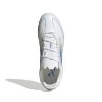 adidas F50 Elite Gras Football Shoes (FG) Kids White Blue Silver
