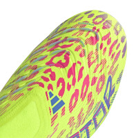 adidas Predator Elite Laceless Grass Football Shoes (FG) Neon Yellow Blue Pink