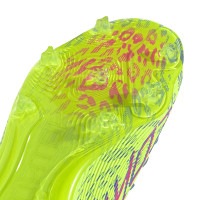 adidas Predator Elite Gras Football Shoes (FG) Kids Neon Yellow Blue Pink