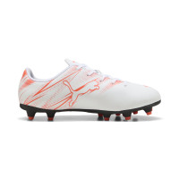 PUMA Attacanto Gras / Kunstgras Voetbalschoenen (MG) Kids Wit Oranje