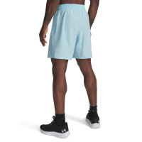 Under Armour Tech Woven Wordmark Training Short Light Blue White