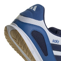 adidas Super Sala III Zaalvoetbalschoenen (IN) Wit Blauw Donkerblauw