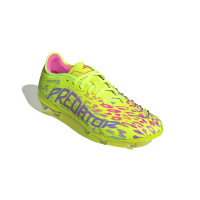 adidas Predator Pro Gras Football Shoes (FG) Neon Yellow Blue Pink