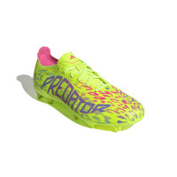 adidas Predator League Grass/Artificial Grass Football Boots (MG) Neon Yellow Blue Pink