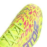 adidas Predator League Grass/Artificial Grass Football Boots (MG) Neon Yellow Blue Pink