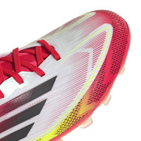 adidas F50 Pro Grass/Artificial Grass Football Shoes (MG) White Red Black Yellow