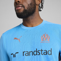 PUMA Olympique Marseille Training Shirt 2024-2025 Light Blue Black Bronze