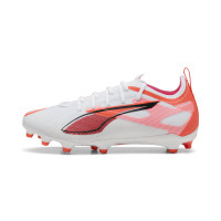 PUMA Ultra 5 Pro Grass/Artificial Grass Football Shoes (MG) Kids White Black Red