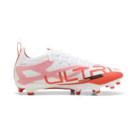 PUMA Ultra 5 Pro Grass/Artificial Grass Football Shoes (MG) Kids White Black Red