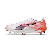 PUMA Ultra 5 Ultimate Iron Nop Football Shoes (SG) White Black Red