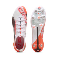 PUMA Ultra 5 Ultimate Iron Nop Football Shoes (SG) White Black Red