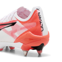 PUMA Ultra 5 Ultimate Iron Nop Football Shoes (SG) White Black Red