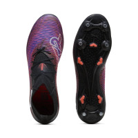 PUMA Future 8 Pro Iron-Nop Football Shoes (SG) Black Purple Red