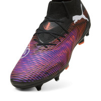 PUMA Future 8 Pro Iron-Nop Football Shoes (SG) Black Purple Red