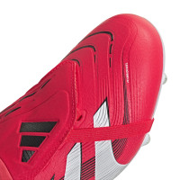 adidas Predator League FT Iron Nop Football Shoes (SG) Red White Black