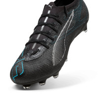 PUMA Ultra 5 Pro Grass/Artificial Grass Football Shoes (MG) Black Silver Blue