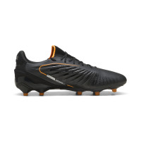 PUMA King Ultimate Grass/Artificial Grass Football Shoes (MG) Black Orange Silver