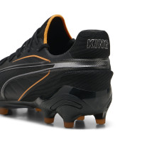 PUMA King Ultimate Grass/Artificial Grass Football Shoes (MG) Black Orange Silver