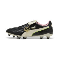 PUMA King Top X Mundial Gras / Kunstgras Voetbalschoenen (MG) Zwart Wit Roze Groen