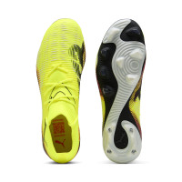 PUMA Future 8 Match Grass/Artificial Grass Football Boots (MG) Yellow Black Pink