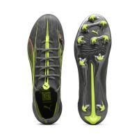 PUMA Ultra 5 Ultimate Gras Football Boots (FG) Dark Grey Yellow Pink