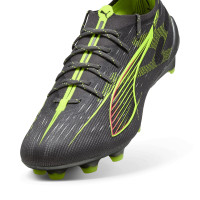 PUMA Ultra 5 Ultimate Gras Football Boots (FG) Dark Grey Yellow Pink