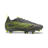 PUMA Ultra 5 Pro Grass/Artificial Grass Football Boots (MG) Kids Dark Grey Yellow Pink