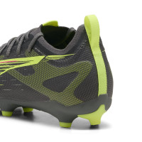 PUMA Ultra 5 Pro Grass/Artificial Grass Football Boots (MG) Kids Dark Grey Yellow Pink