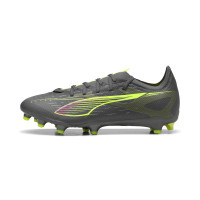 PUMA Ultra 5 Match Grass/Artificial Grass Football Boots (MG) Dark Grey Yellow Pink