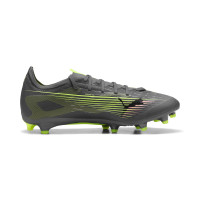 PUMA Ultra 5 Match Grass/Artificial Grass Football Boots (MG) Dark Grey Yellow Pink