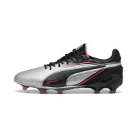 PUMA King Ultimate Grass/Artificial Grass Football Boots (MG) Silver Black Pink