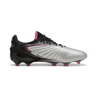 PUMA King Ultimate Grass/Artificial Grass Football Boots (MG) Silver Black Pink
