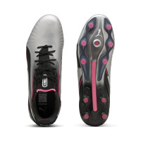 PUMA King Ultimate Grass/Artificial Grass Football Boots (MG) Silver Black Pink