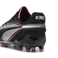 PUMA King Ultimate Grass/Artificial Grass Football Boots (MG) Silver Black Pink