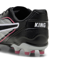 PUMA King Pro Grass/Artificial Grass Football Boots (MG) Silver Black Pink