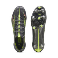 PUMA Ultra 5 Ultimate Iron Nop Football Boots (SG) Dark Grey Yellow Pink