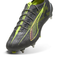 PUMA Ultra 5 Ultimate Iron Nop Football Boots (SG) Dark Grey Yellow Pink