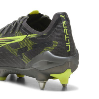 PUMA Ultra 5 Ultimate Iron Nop Football Boots (SG) Dark Grey Yellow Pink