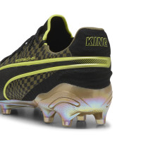 PUMA King Ultimate X Porsche Grass/Artificial Grass Football Boots (MG) Olive Green Black Gold