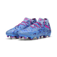 PUMA Future 8 Ultimate X KidSuper Gras Voetbalschoenen (FG) Blauw Roze