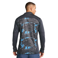 PUMA Manchester City Pre-Match Training sweater 1/4-Zip 2024-2025 Dark Grey Light Blue White