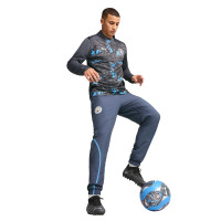 PUMA Manchester City Pre-Match Training sweater 1/4-Zip 2024-2025 Dark Grey Light Blue White