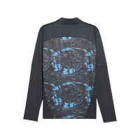 PUMA Manchester City Pre-Match Training sweater 1/4-Zip 2024-2025 Dark Grey Light Blue White