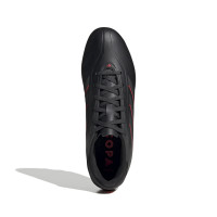 adidas Copa Pure III Club Grass/Artificial Grass Football Boots (MG) Black Dark Grey Red