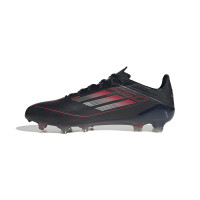 adidas F50 Elite Gras Football Shoes (FG) Black Red Silver